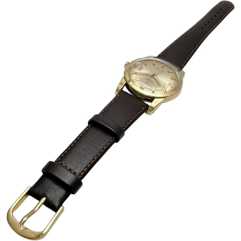 【OMEGA/オメガ】 シーマスター ヴィンテージ Ref.14762.61SC デイト　金メッキ 腕時計 GP/レザー/ステンレス 自動巻き/オートマ ゴールド文字盤/茶革（社外製） メンズ
【中古】【真子質店】【GD】




【IxIT】