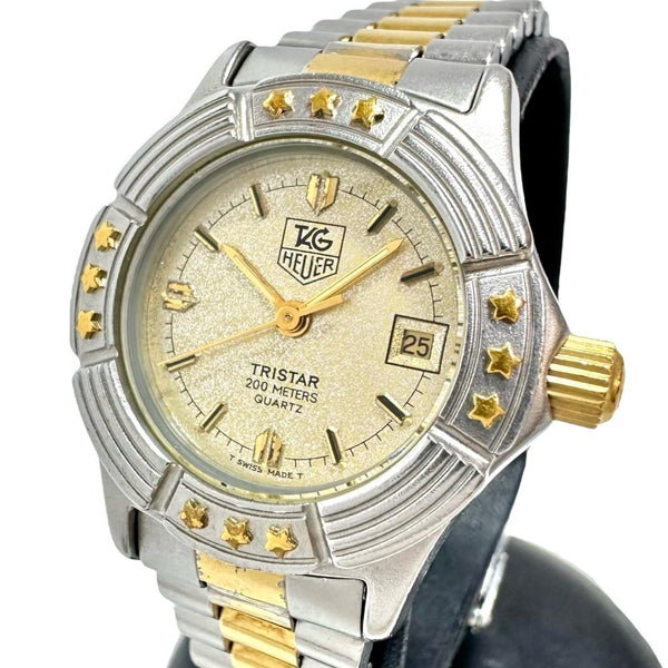 【TAG HEUER/タグホイヤー】 トライスター 954.408 腕時計 ステンレススチール/GP クオーツ シャンパンゴールド文字盤/ゴールド＆シルバーコンビ ボーイズ
【中古】【真子質店】【GD】




【Maxx】