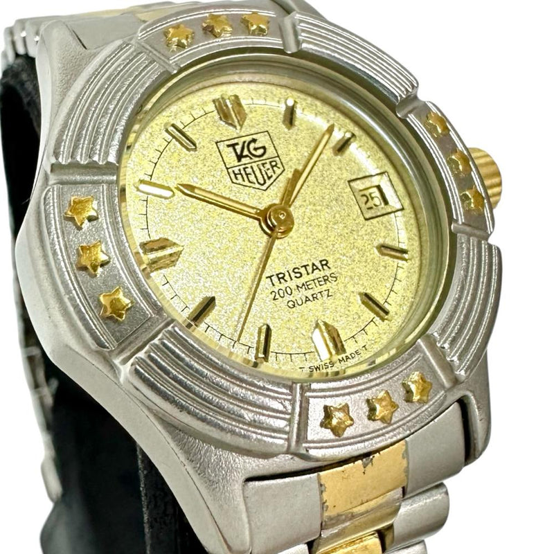 【TAG HEUER/タグホイヤー】 トライスター 954.408 腕時計 ステンレススチール/GP クオーツ シャンパンゴールド文字盤/ゴールド＆シルバーコンビ ボーイズ
【中古】【真子質店】【GD】




【Maxx】