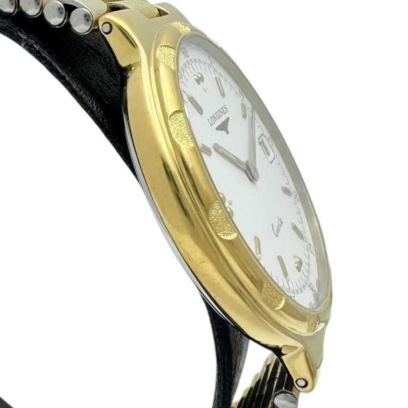 【LONGINES/ロンジン】 コンクエスト 腕時計 ステンレススチール/GP クオーツ ホワイト文字盤/金ベルト レディース
【中古】【真子質店】【GD】




【TMix】
