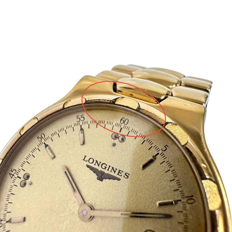 【LONGINES/ロンジン】 コンクエスト L1.614.2 腕時計 GP クオーツ ゴールド文字盤 ボーイズ 【中古】【真子質店】【GD】 【MaMax】