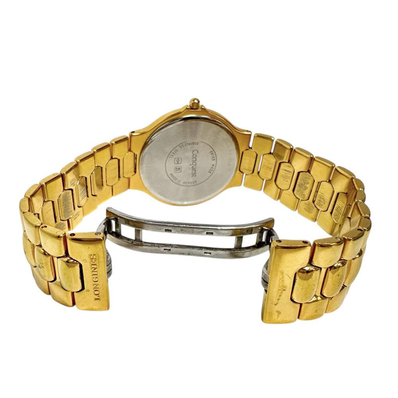 【LONGINES/ロンジン】 コンクエスト L1.614.2 腕時計 GP クオーツ ゴールド文字盤 ボーイズ 【中古】【真子質店】【GD】 【MaMax】