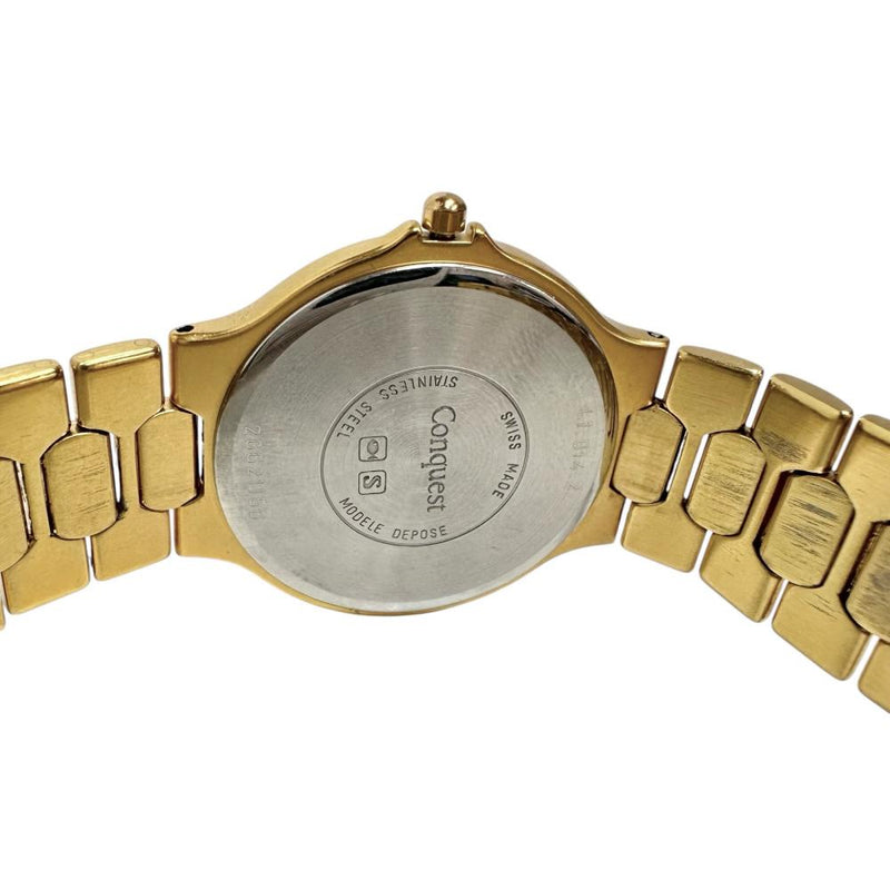 【LONGINES/ロンジン】 コンクエスト L1.614.2 腕時計 GP クオーツ ゴールド文字盤 ボーイズ 【中古】【真子質店】【GD】 【MaMax】