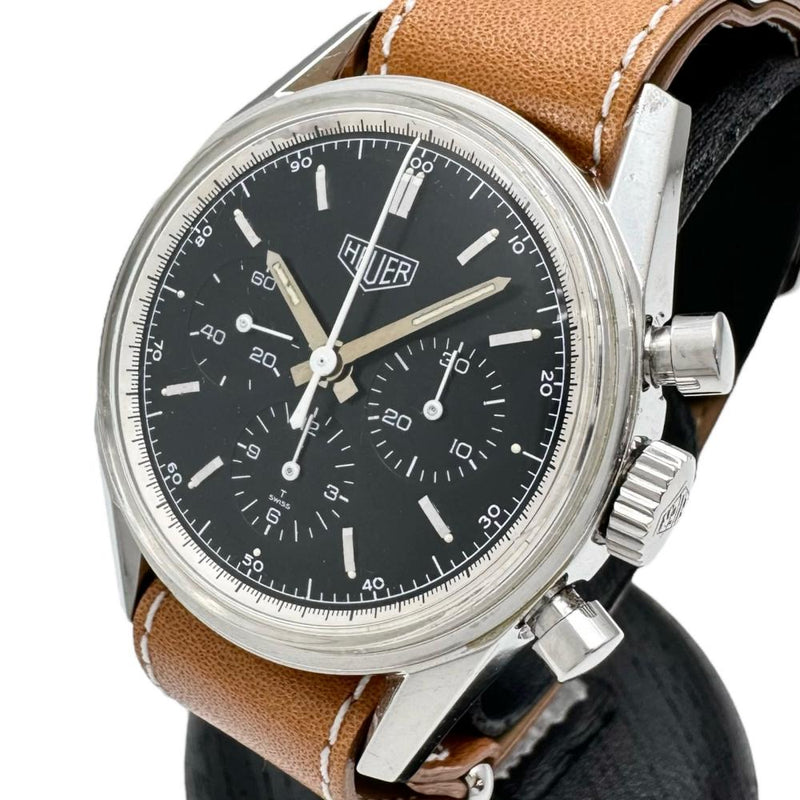 【TAG HEUER/タグホイヤー】 カレラ クラシック クロノ CS3111 腕時計 ステンレススチール/レザー 手巻き ブラック文字盤/ライトブラウン革（他社製） ボーイズ
【中古】【真子質店】【GD】




【DxMiI】