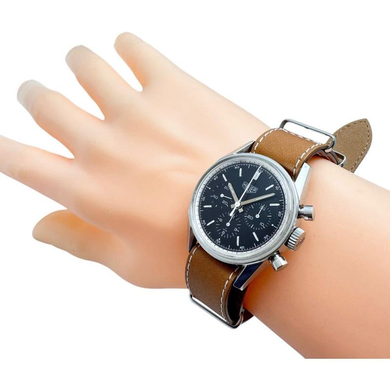 【TAG HEUER/タグホイヤー】 カレラ クラシック クロノ CS3111 腕時計 ステンレススチール/レザー 手巻き ブラック文字盤/ライトブラウン革（他社製） ボーイズ
【中古】【真子質店】【GD】




【DxMiI】