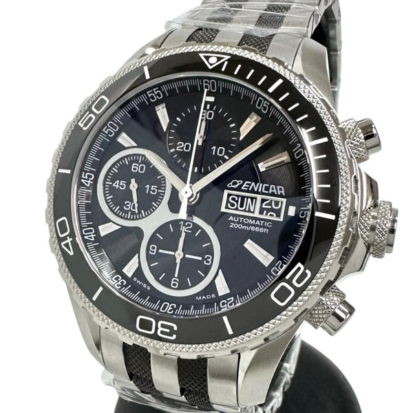 3268.51 ENICAR/エニカ 未使用 クロノ 腕時計 ステンレススチール 自動巻き/オートマ 黒文字盤 メンズ
【中古】【真子質店】【GD】




【ITYMo】