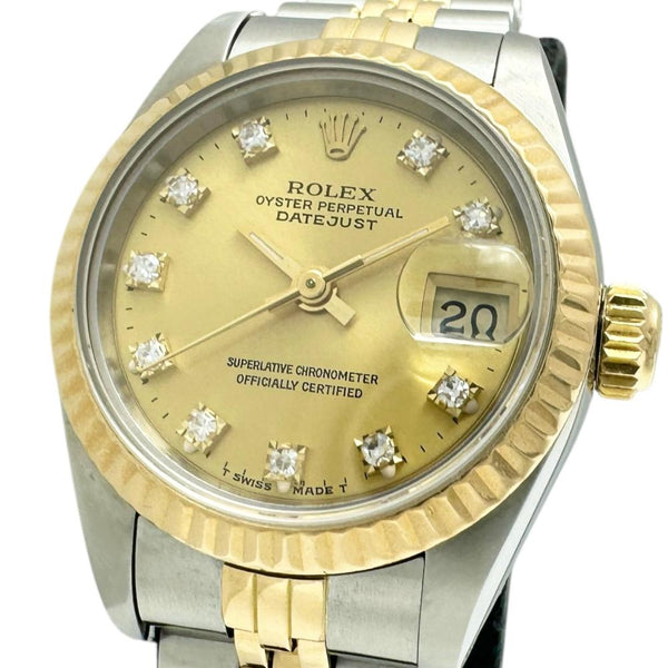 【ROLEX/ロレックス】 デイトジャスト10Pダイヤ 69173G OH済 腕時計 ステンレススチール/YG 自動巻き/オートマ ゴールド文字盤/ゴールドシルバーコンビ レディース
【中古】【真子質店】【BL】




【MoIxD】
【ex】