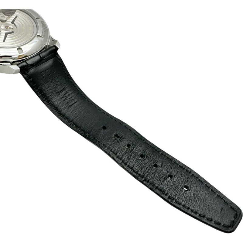 【IWC/インターナショナルウォッチカンパニー】 ヴィンテージ インジュニア IW323301 腕時計 ステンレススチール/レザー 自動巻き/オートマ ブラック文字盤/黒革 メンズ 【中古】【真子質店】【GD】 【MaKYT】