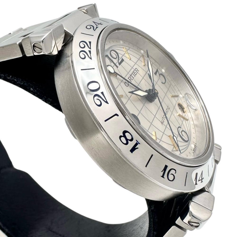 【CARTIER/カルティエ】 パシャCメリディアン GMT W31029M7/2377 腕時計 ステンレススチール 自動巻き/オートマ シルバー文字盤 メンズ 【中古】【真子質店】【GD】 【ISSI】