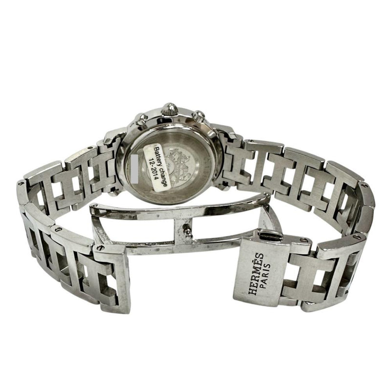 【HERMES/エルメス】 クリッパー CL1.310  保証書/ギャラ/箱付き　クロノ 観音開きバックル  腕時計 ステンレススチール クオーツ 白文字盤 ボーイズ
【中古】【真子質店】【GD】




【Moxx】