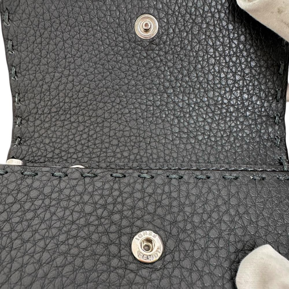 FENDI/フェンディ】 セレリア 6連 キーケース レザー グレー ユニ