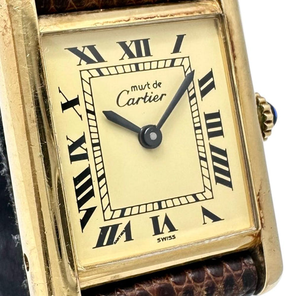 【CARTIER/カルティエ】 マストタンク 腕時計 シルバー925/レザー/GPメッキ 手巻き イエロー文字盤/ブラウン革 レディース
【中古】【真子質店】【GD】




【IYMox】