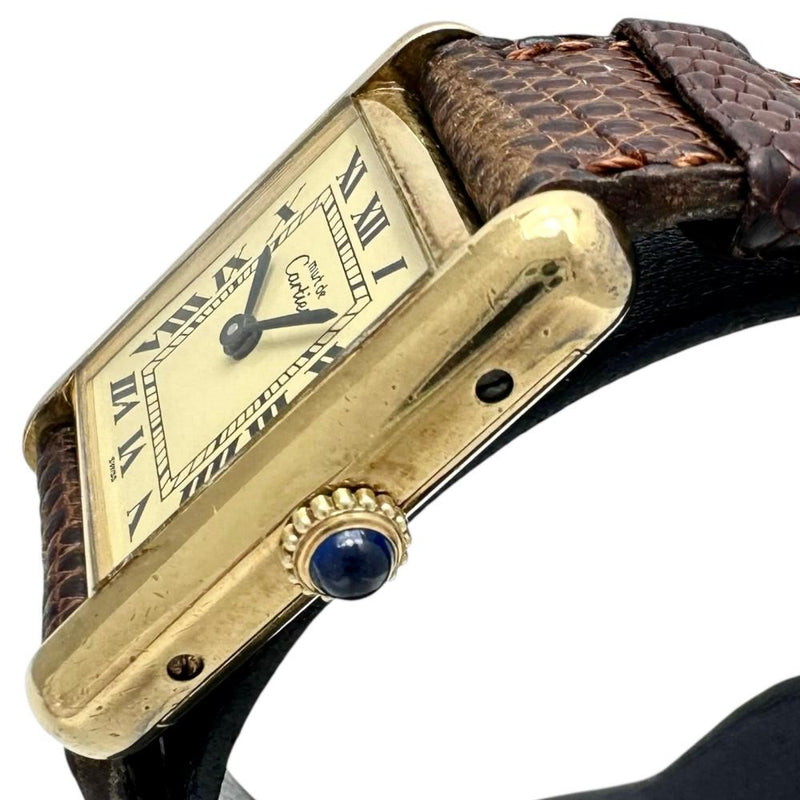 【CARTIER/カルティエ】 マストタンク 腕時計 シルバー925/レザー/GPメッキ 手巻き イエロー文字盤/ブラウン革 レディース
【中古】【真子質店】【GD】




【IYMox】
