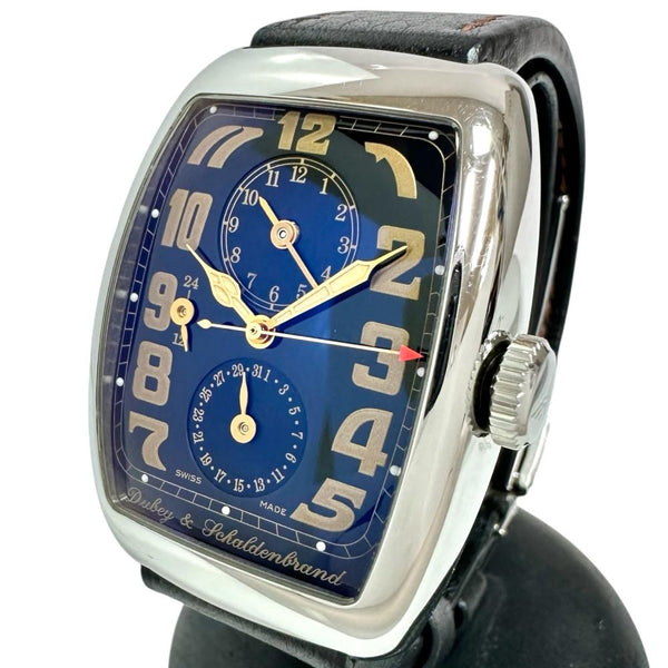 【DUBEY & SCHALDENBRAND/ダービー&シャルデンブラン】 アエロディーン デュオ 2660 オーバーホール済　2タイム　GMT 腕時計 ステンレススチール/レザー 自動巻き/オートマ 黒文字盤/黒革ベルト(社外) メンズ
【中古】【真子質店】【GD】




【IMaTx】
