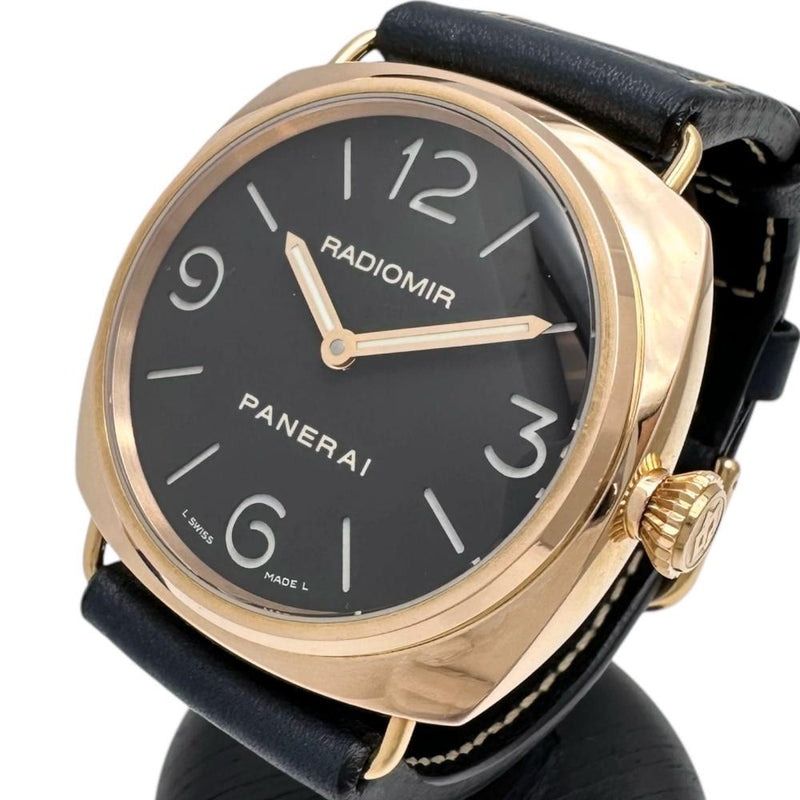 【PANERAI/パネライ】 ラジオミール PAM00231 45mm PG/黒/革 メンズ　　▲ベルト社外 Aランク 腕時計 K18PGピンクゴールド/レザー 手巻き K番（2008年） ブラック文字盤/紺革（社外製新品）/純正尾錠 メンズ
【中古】【真子質店】【BL】




【IIKIMo】