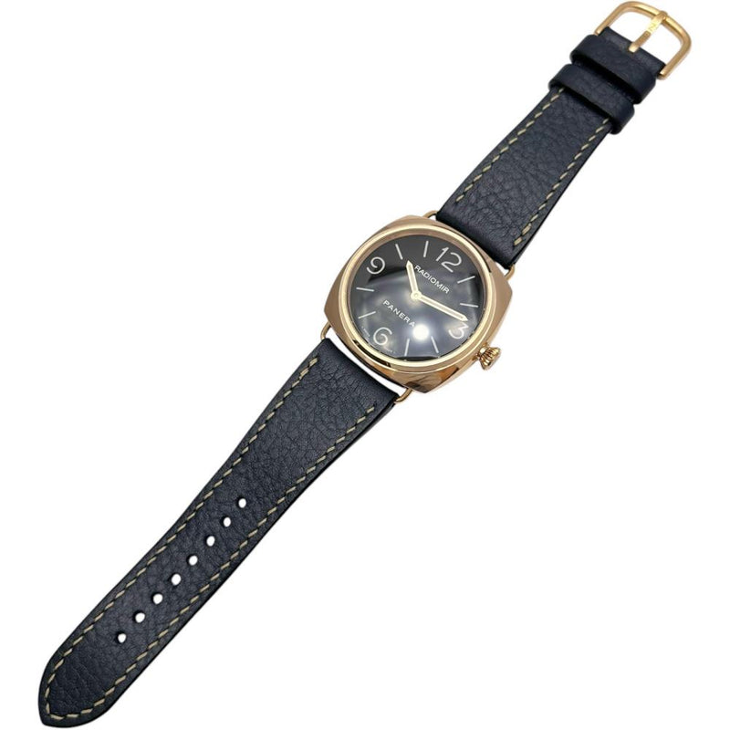 【PANERAI/パネライ】 ラジオミール PAM00231 45mm PG/黒/革 メンズ　　▲ベルト社外 Aランク 腕時計 K18PGピンクゴールド/レザー 手巻き K番（2008年） ブラック文字盤/紺革（社外製新品）/純正尾錠 メンズ
【中古】【真子質店】【BL】




【IIKIMo】