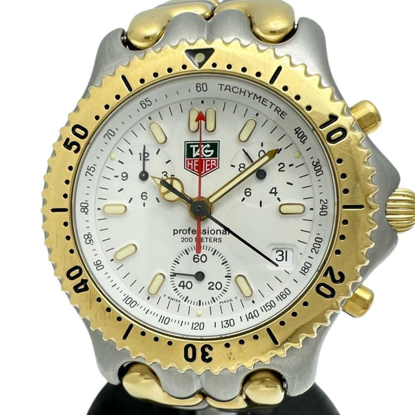 【TAG HEUER/タグホイヤー】 プロフェッショナル クロノグラフ CG1120-0 腕時計 ステンレススチール/GP クオーツ ホワイト文字盤/金銀ベルト/コンビカラー メンズ
【中古】【真子質店】【GD】




【DYT】