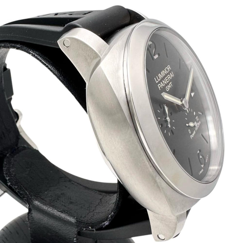 【PANERAI/パネライ】 ルミノール パワーリザーブ GMT PAM00321 保証書/ギャラ/箱付き　3Days/3デイズ　裏スケ 腕時計 ステンレススチール/ラバー 自動巻き/オートマ S番（2016年） ブラック文字盤 メンズ
【中古】【真子質店】【GD】




【DKDI】