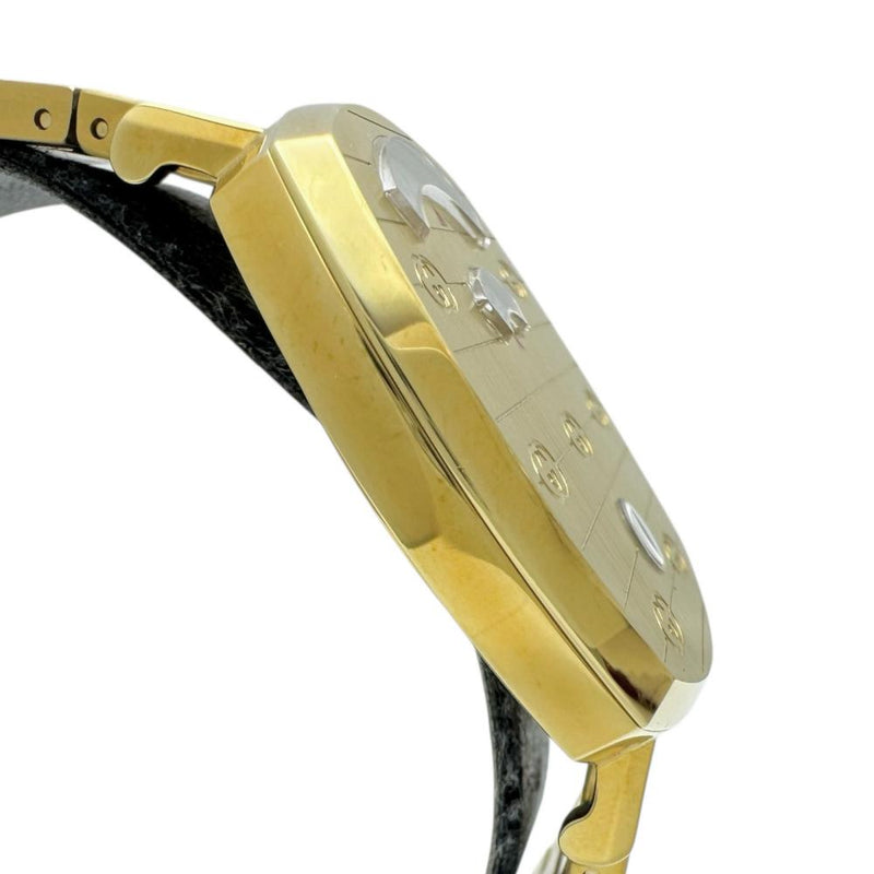 【GUCCI/グッチ】 グリップ 157.4 腕時計 GP クオーツ ホワイト文字盤/ゴールドベルト レディース 【中古】【真子質店】【GD】 【DTS】