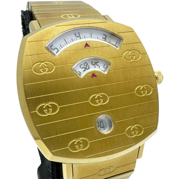 【GUCCI/グッチ】 グリップ 157.4 腕時計 GP クオーツ ホワイト文字盤/ゴールドベルト レディース 【中古】【真子質店】【GD】 【DTS】