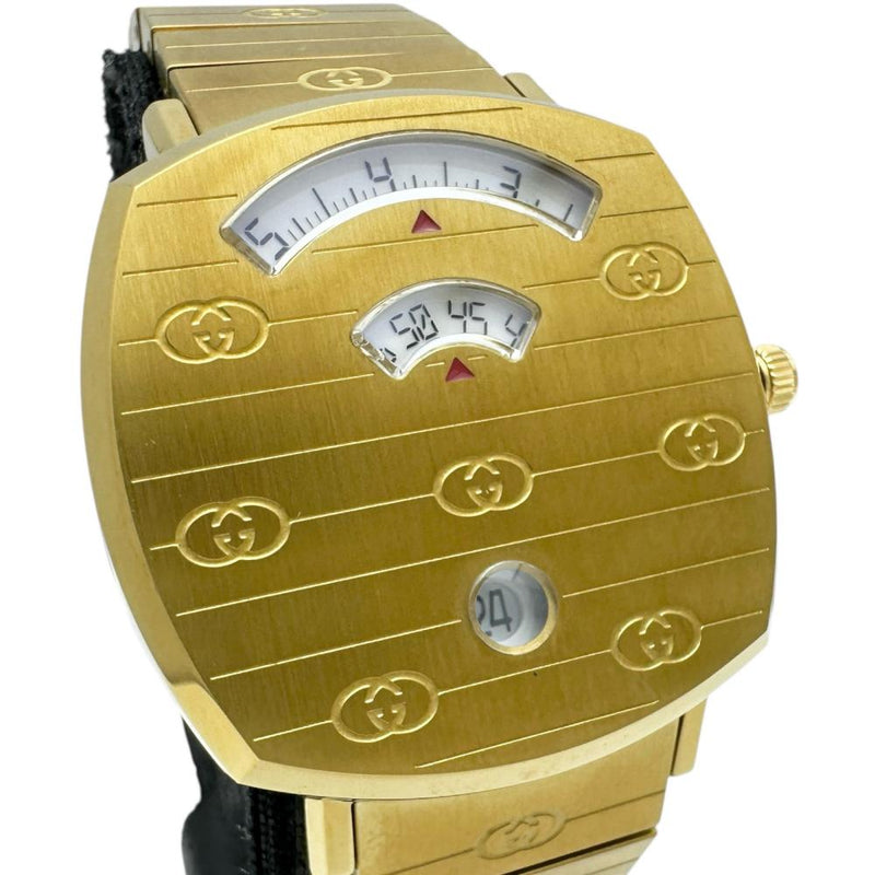 【GUCCI/グッチ】 グリップ 157.4 腕時計 GP クオーツ ホワイト文字盤/ゴールドベルト レディース 【中古】【真子質店】【GD】 【DTS】