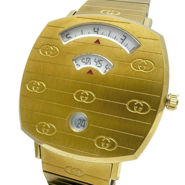 【GUCCI/グッチ】 グリップ 157.4 腕時計 GP クオーツ ホワイト文字盤/ゴールドベルト レディース 【中古】【真子質店】【GD】 【DTS】