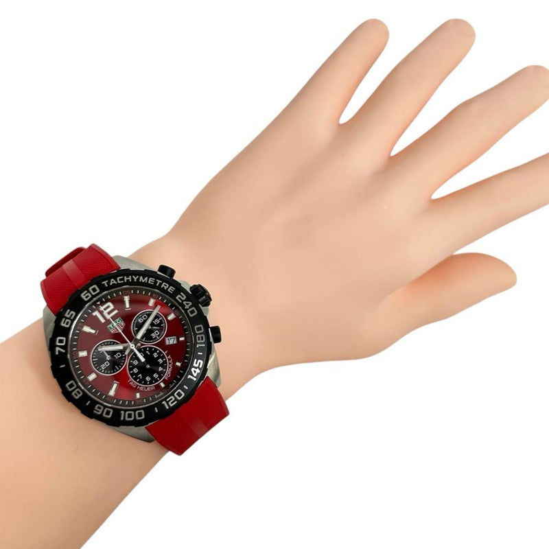 【TAG HEUER/タグホイヤー】 CAZ101AN  フォーミュラ1 クロノ　保証書/ギャラ/箱付き 腕時計 ステンレススチール/ラバー クオーツ 赤/黒目文字盤/赤ラバーベルト メンズ
【中古】【真子質店】【GD】




【IIMoMo】