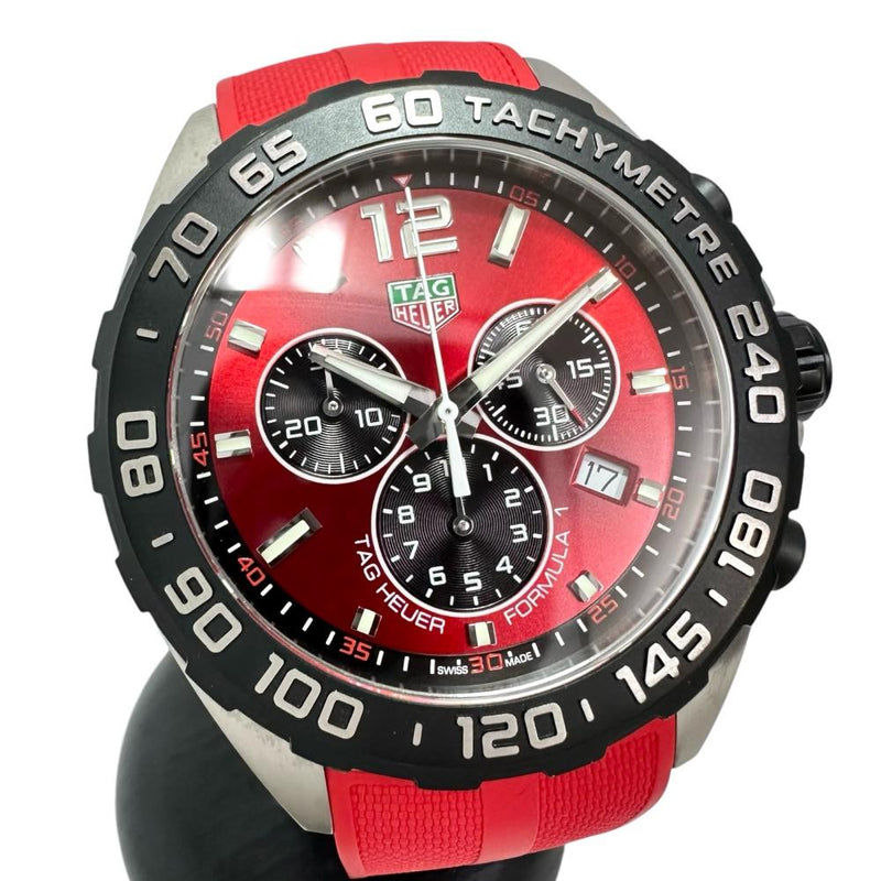 【TAG HEUER/タグホイヤー】 CAZ101AN  フォーミュラ1 クロノ　保証書/ギャラ/箱付き 腕時計 ステンレススチール/ラバー クオーツ 赤/黒目文字盤/赤ラバーベルト メンズ
【中古】【真子質店】【GD】




【IIMoMo】