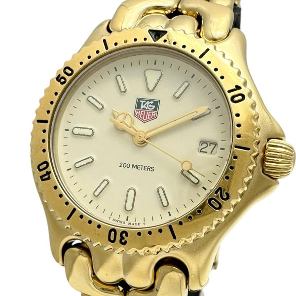 【TAG HEUER/タグホイヤー】 セル S94.713M 腕時計 GP/ステンレススチール クオーツ アイボリー文字盤/ゴールドベルト レディース 【中古】【真子質店】【GD】 【Dxx】