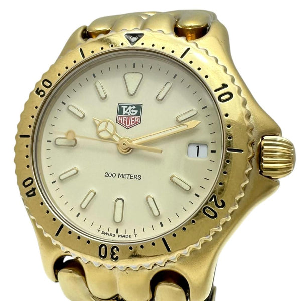 【TAG HEUER/タグホイヤー】 セル S94.713M 腕時計 GP クオーツ アイボリー文字盤/ゴールドケース/ゴールドベルト レディース 【中古】【真子質店】【NN】 【MaMix】
