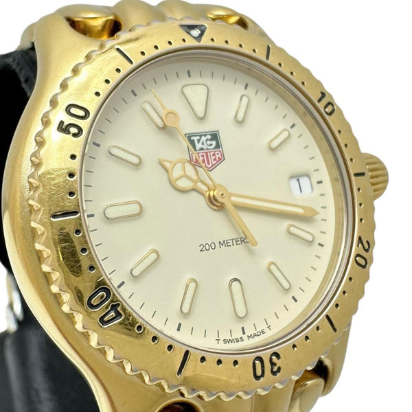【TAG HEUER/タグホイヤー】 セル S94.713M 腕時計 GP クオーツ アイボリー文字盤/ゴールドケース/ゴールドベルト レディース 【中古】【真子質店】【NN】 【MaMix】