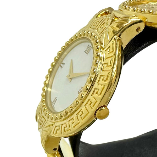 【VERSACE/ヴェルサーチ】 メドゥーサ 01163 腕時計 GP クオーツ 白文字盤/ゴールドメッキ レディース 【中古】【真子質店】【GD】 【DMix】