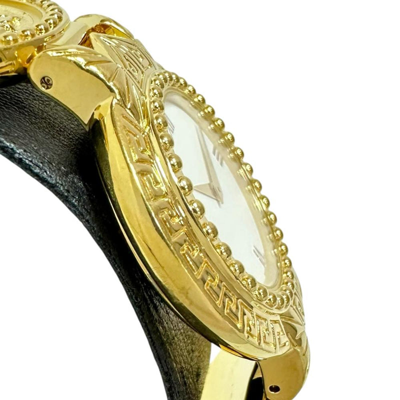 【VERSACE/ヴェルサーチ】 メドゥーサ 01163 腕時計 GP クオーツ 白文字盤/ゴールドメッキ レディース 【中古】【真子質店】【GD】 【DMix】