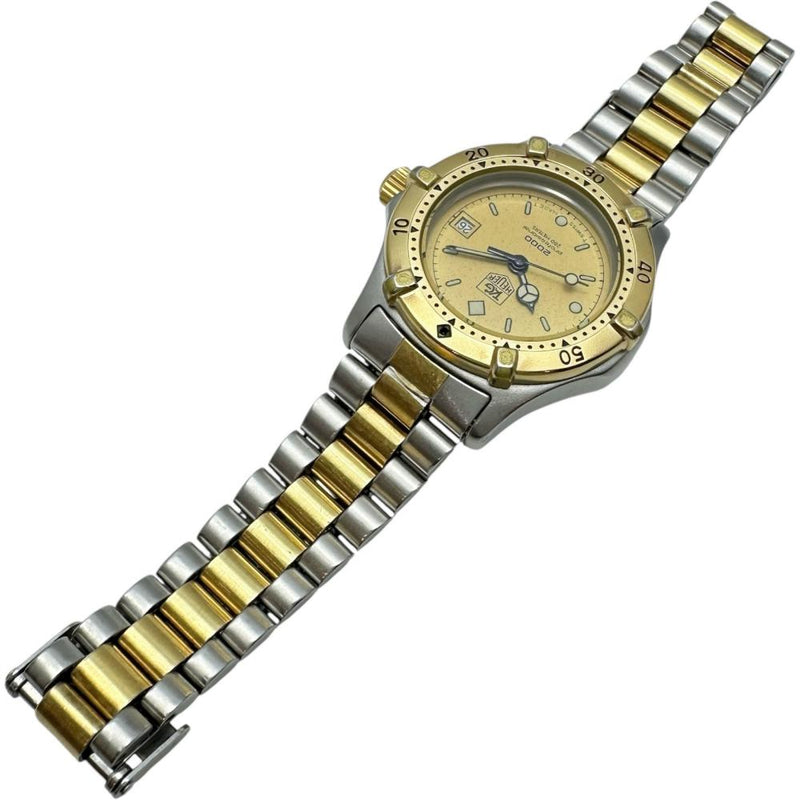 【TAG HEUER/タグホイヤー】 プロフェッショナル 2000シリーズ 964.008 腕時計 ステンレススチール/GP クオーツ ゴールド文字盤/シルバーゴールドコンビベルト レディース 【中古】【真子質店】【NN】 【TMox】