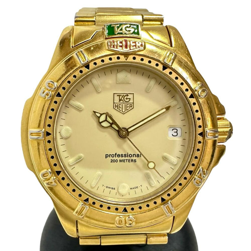 【TAG HEUER/タグホイヤー】 プロフェッショナル 994.706K 腕時計 GP/ステンレススチール クオーツ アイボリー文字盤 メンズ 【中古】【真子質店】【GD】 【DMox】