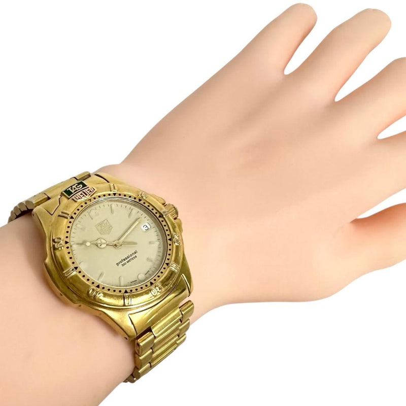 【TAG HEUER/タグホイヤー】 プロフェッショナル 994.706K 腕時計 GP/ステンレススチール クオーツ アイボリー文字盤 メンズ 【中古】【真子質店】【GD】 【DMox】