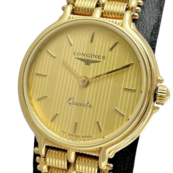 【LONGINES/ロンジン】 コンクエスト 腕時計 GP クオーツ ゴールド文字盤/ゴールドベルト レディース 【中古】【真子質店】【NN】 【TMix】