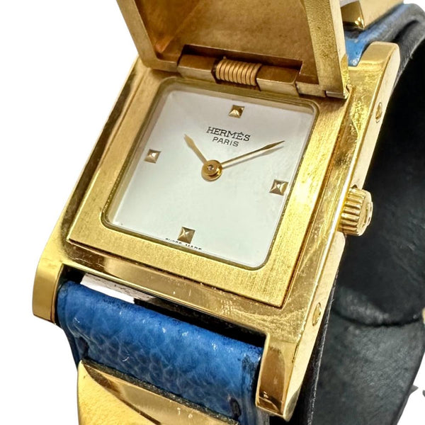 【HERMES/エルメス】 メドール 610756 電池交換済 腕時計 GP/レザー クオーツ 白文字盤/ブルー革ベルト レディース
【中古】【真子質店】【GD】




【TKMo】