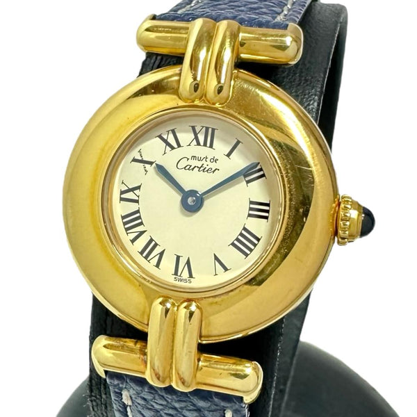 【CARTIER/カルティエ】 マスト コリゼ W1000653  ヴェルメイユ 腕時計 シルバー925/レザー クオーツ アイボリー文字盤/ローマンインデックス/ネイビーレザーベルト レディース
【中古】【真子質店】【GD】




【DDx】