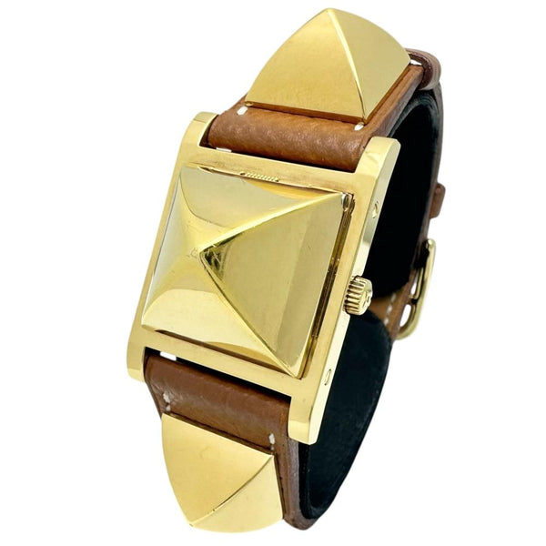 【HERMES/エルメス】 メドール 腕時計 GP/レザー クオーツ ホワイト文字盤/ゴールド金具/茶革ベルト レディース
【中古】【真子質店】【GD】




【MaYMa】