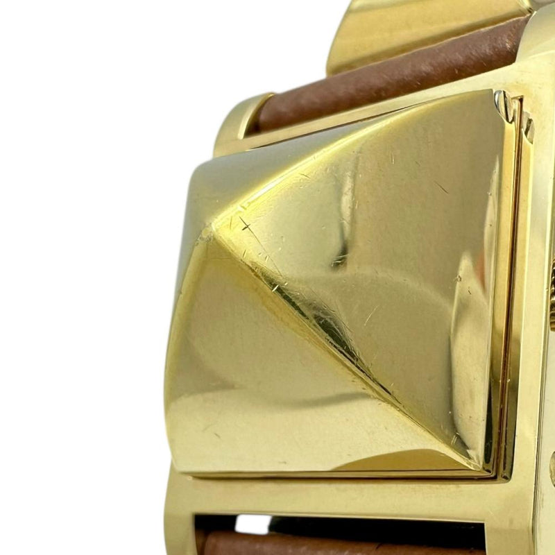 【HERMES/エルメス】 メドール 腕時計 GP/レザー クオーツ ホワイト文字盤/ゴールド金具/茶革ベルト レディース
【中古】【真子質店】【GD】




【MaYMa】