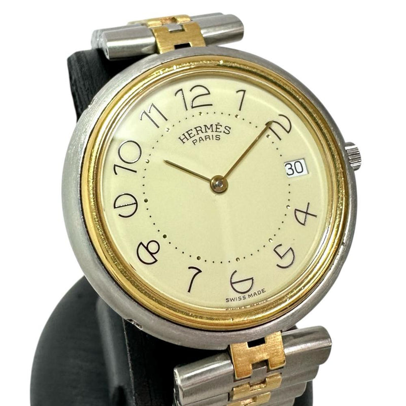 【HERMES/エルメス】 プロフィール 264218 電池交換済 腕時計 ステンレススチール/GP クオーツ アイボリー文字盤/コンビカラー ボーイズ
【中古】【真子質店】【NN】




【TK】