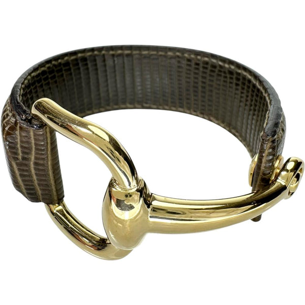 【GUCCI/グッチ】 ホースビット バングル GP/リザード 50.8g ゴールド/ダークグリーン革 レディース
【中古】【真子質店】【NN】




【xMo】