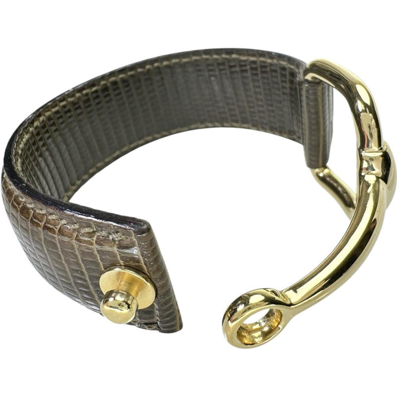 【GUCCI/グッチ】 ホースビット バングル GP/リザード 50.8g ゴールド/ダークグリーン革 レディース
【中古】【真子質店】【NN】




【xMo】