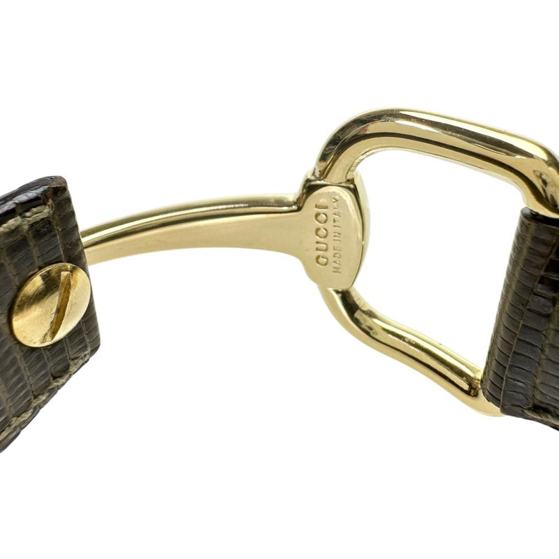 【GUCCI/グッチ】 ホースビット バングル GP/リザード 50.8g ゴールド/ダークグリーン革 レディース
【中古】【真子質店】【NN】




【xMo】