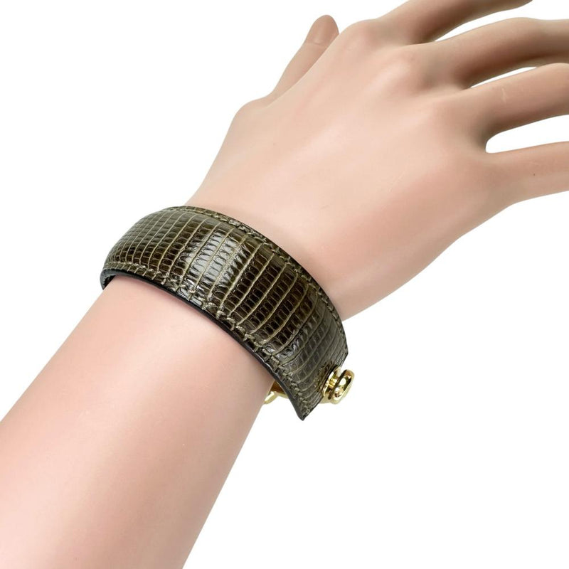 【GUCCI/グッチ】 ホースビット バングル GP/リザード 50.8g ゴールド/ダークグリーン革 レディース
【中古】【真子質店】【NN】




【xMo】