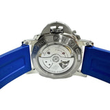 【PANERAI/パネライ】 ルミノールマリーナ PAM01499 裏スケ 3デイズ 腕時計 ステンレススチール/ラバー 自動巻き/オートマ S番（2016年） ホワイト文字盤/青ラバーベルト メンズ 【中古】【真子質店】【GD】 【DITMo】