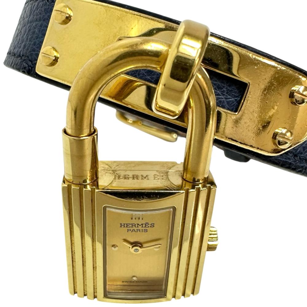 HERMES/エルメス】 ケリー ウォッチ 腕時計 GP/オーストリッチ