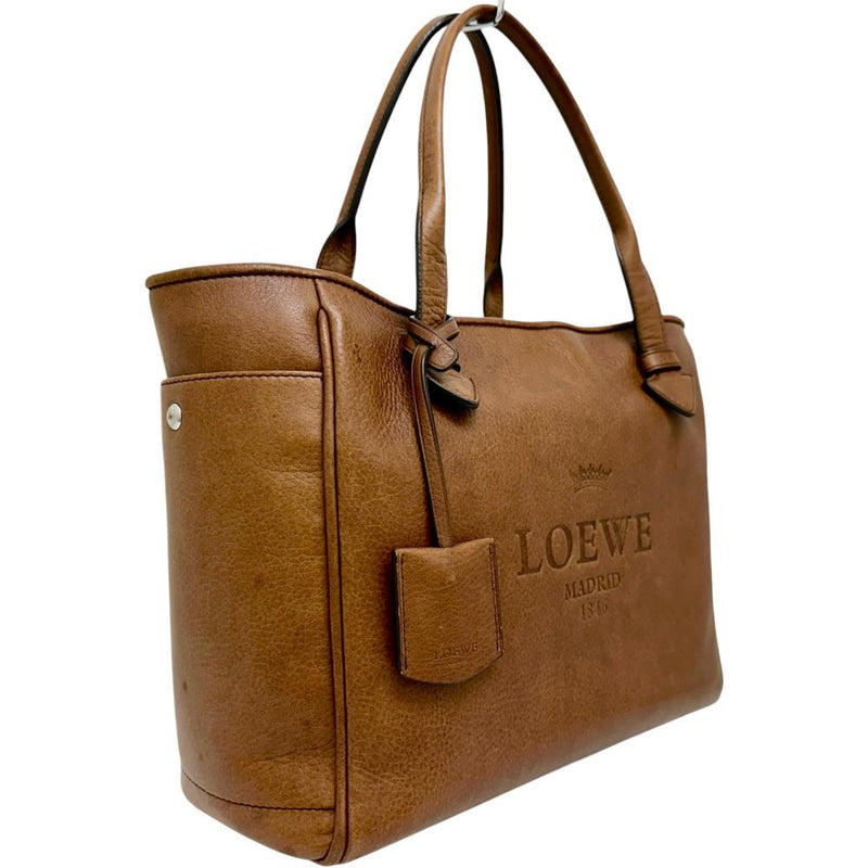 【LOEWE/ロエベ】 ヘリテージ レザー ハンドバッグ レザー ブラウン レディース【中古】【真子質店】【NN】 【Ixx】