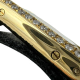 【CARTIER/カルティエ】 タンクミニ　アフターダイヤ 828001 腕時計 K18YGイエローゴールド/レザー クオーツ ベージュ文字盤/ネイビ―レザーベルト レディース 【中古】【真子質店】【GD】 【MaMaxx】